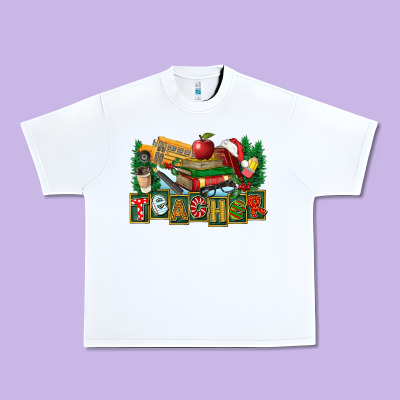 Christmas Teacher Urban Heavy Tee Designed By Fadigitalartstudio