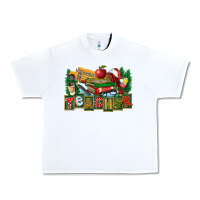 White Christmas Teacher Urban Heavy Tee - FaDigitalArtStudio
