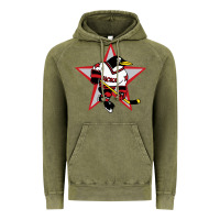 Vintage Olive Red Penguin 1990's Russian Vintage Hoodie - linhVisuals
