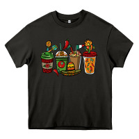 Asphalt Mexican coffee cups Mexico Heavy Core Tee - HowdyJamesFarm