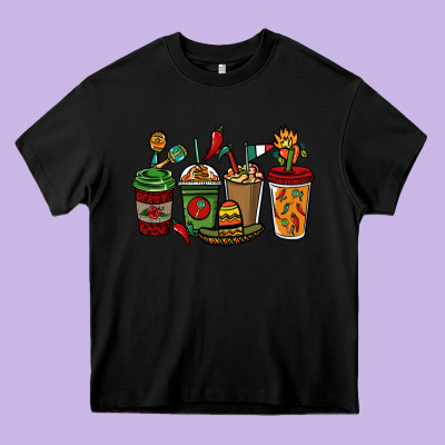 Mexican Coffee Cups Mexico Heavy Core Tee Designed By Howdyjamesfarm