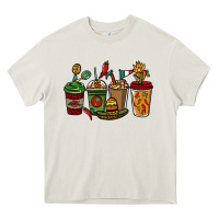 Cream Mexican coffee cups Mexico Heavy Core Tee - HowdyJamesFarm