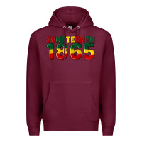 Burgundy juneteenth 1865 Premium Hoodie - Artiststas
