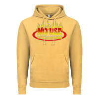 Vintage Mustard American punk Vintage Hoodie - linhVisuals