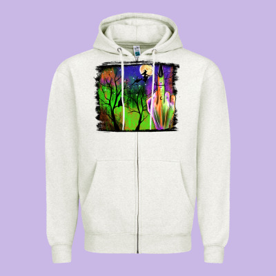 Halloween Background Zipper Hoodie Designed By Jahusdesignshop