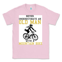Bubblegum Pink Never Underestimate An Old Man With A Mountain Bike Classic Tee - Bettercallsaul