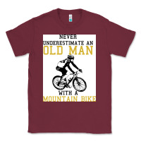 Burgundy Never Underestimate An Old Man With A Mountain Bike Classic Tee - Bettercallsaul