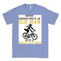 Colony Blue Never Underestimate An Old Man With A Mountain Bike Classic Tee - Bettercallsaul