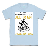 Dusty Blue Never Underestimate An Old Man With A Mountain Bike Classic Tee - Bettercallsaul