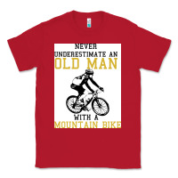 Red Never Underestimate An Old Man With A Mountain Bike Classic Tee - Bettercallsaul