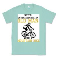 Seafoam Never Underestimate An Old Man With A Mountain Bike Classic Tee - Bettercallsaul