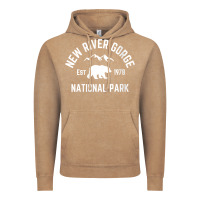 Vintage Coffee womens new river gorge national park bear west virginia nature v neck Vintage Hoodie - linhVisuals