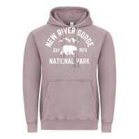 Vintage Zinc womens new river gorge national park bear west virginia nature v neck Vintage Hoodie - linhVisuals