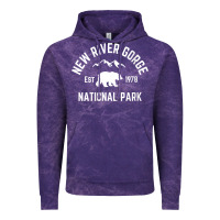 Cloud Purple womens new river gorge national park bear west virginia nature v neck Vintage Hoodie - linhVisuals