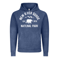 Vintage Denim womens new river gorge national park bear west virginia nature v neck Vintage Hoodie - linhVisuals