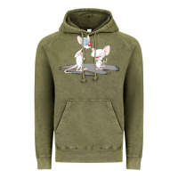 Vintage Olive newanimaniacs pinky and the brain Vintage Hoodie - linhVisuals