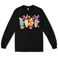 Black Easter Teacher Life Long Sleeve Tee - CowhideDigitalArt