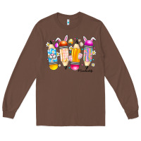 Chestnut Easter Teacher Life Long Sleeve Tee - CowhideDigitalArt