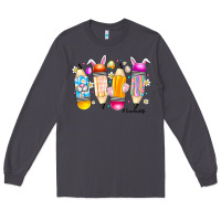 Smoke Easter Teacher Life Long Sleeve Tee - CowhideDigitalArt