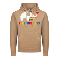 Vintage Coffee free mom hugs pride elephant rainbow Vintage Hoodie - linhVisuals