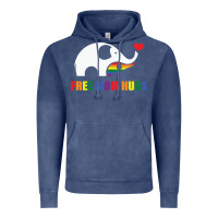 Vintage Denim free mom hugs pride elephant rainbow Vintage Hoodie - linhVisuals
