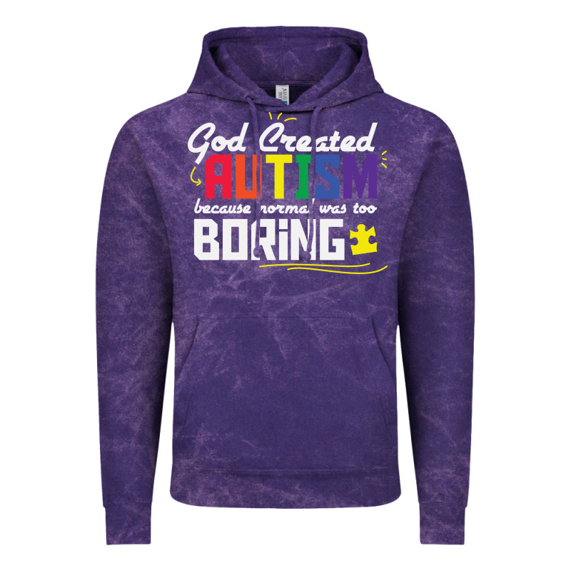 God Created Autism Normal Was Too Boring Vintage Hoodie by linhVisuals | Teevron