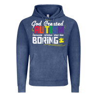 Vintage Denim god created autism normal was too boring Vintage Hoodie - linhVisuals