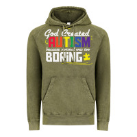 Vintage Olive god created autism normal was too boring Vintage Hoodie - linhVisuals