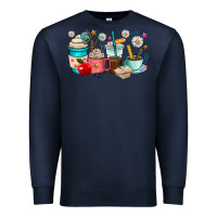 Navy teacher coffee cups Premium Sweatshirt - RanaPortraitStore