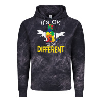 Cloud Black it’s ok to be different autism dinosaur Vintage Hoodie - linhVisuals