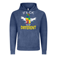 Vintage Denim it’s ok to be different autism dinosaur Vintage Hoodie - linhVisuals