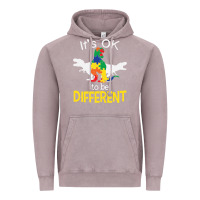 Vintage Zinc it’s ok to be different autism dinosaur Vintage Hoodie - linhVisuals