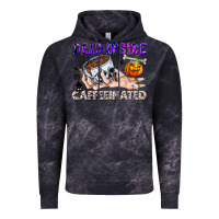 Cloud Black Dead Inside Caffeinated Vintage Hoodie - CowhideDigitalArt