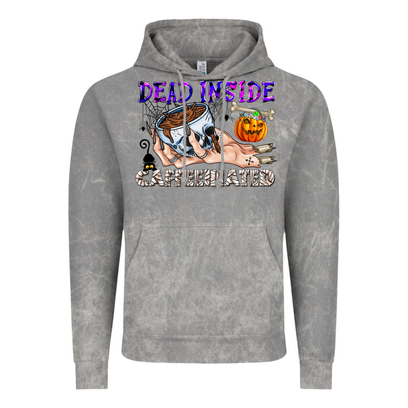 Dead Inside Caffeinated Vintage Hoodie by CowhideDigitalArt | Teevron