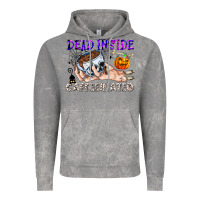 Cloud Rock Dead Inside Caffeinated Vintage Hoodie - CowhideDigitalArt