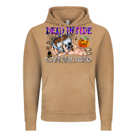 Vintage Camel Dead Inside Caffeinated Vintage Hoodie - CowhideDigitalArt