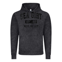 Vintage Black womens sea girt new jersey nj vintage sports design black design v nec Vintage Hoodie - linhVisuals