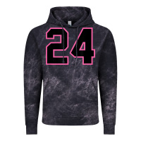 Cloud Black number 24 sports jersey athlete fan pink black lucky number t shirt Vintage Hoodie - linhVisuals
