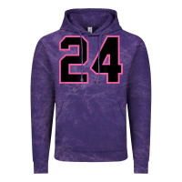Cloud Purple number 24 sports jersey athlete fan pink black lucky number t shirt Vintage Hoodie - linhVisuals