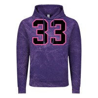 Cloud Purple number 33 sports jersey athlete fan pink black lucky number t shirt Vintage Hoodie - linhVisuals