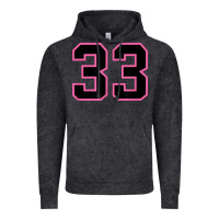 Vintage Black number 33 sports jersey athlete fan pink black lucky number t shirt Vintage Hoodie - linhVisuals