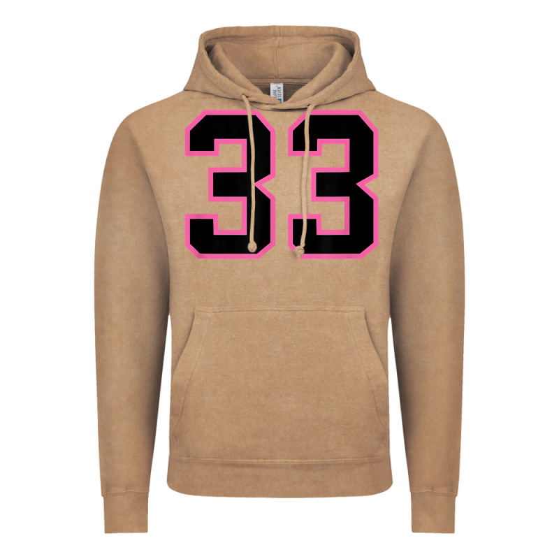 Number 33 Sports Jersey Athlete Fan Pink Black Lucky Number T Shirt Vintage Hoodie by linhVisuals | Teevron