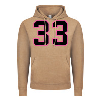 Vintage Coffee number 33 sports jersey athlete fan pink black lucky number t shirt Vintage Hoodie - linhVisuals