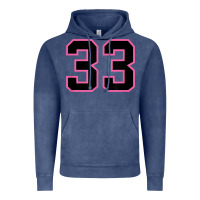 Vintage Denim number 33 sports jersey athlete fan pink black lucky number t shirt Vintage Hoodie - linhVisuals