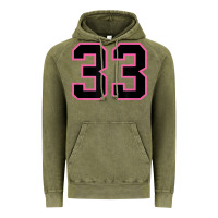 Vintage Olive number 33 sports jersey athlete fan pink black lucky number t shirt Vintage Hoodie - linhVisuals