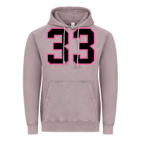 Vintage Zinc number 33 sports jersey athlete fan pink black lucky number t shirt Vintage Hoodie - linhVisuals