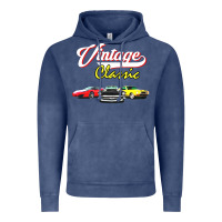 Vintage Denim vintage classic oldies cars Vintage Hoodie - linhVisuals