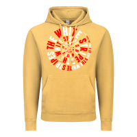 Vintage Mustard White Stripes Vintage Hoodie - linhVisuals