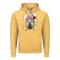 Vintage Mustard rhino easter bunny ears funny easter eggs hunting sweatshirt Vintage Hoodie - linhVisuals