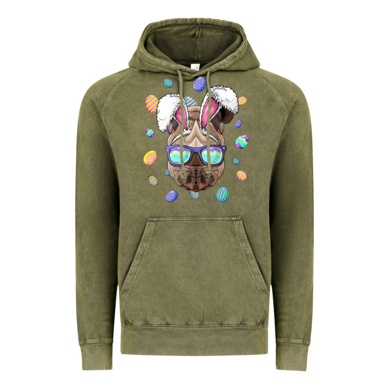 Rhino Easter Bunny Ears Funny Easter Eggs Hunting Sweatshirt Vintage Hoodie by linhVisuals | Teevron